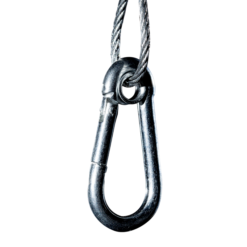 Filin D2 L3M MOUSQUETON + Galet rapide Vendu par 10 charge 45kg