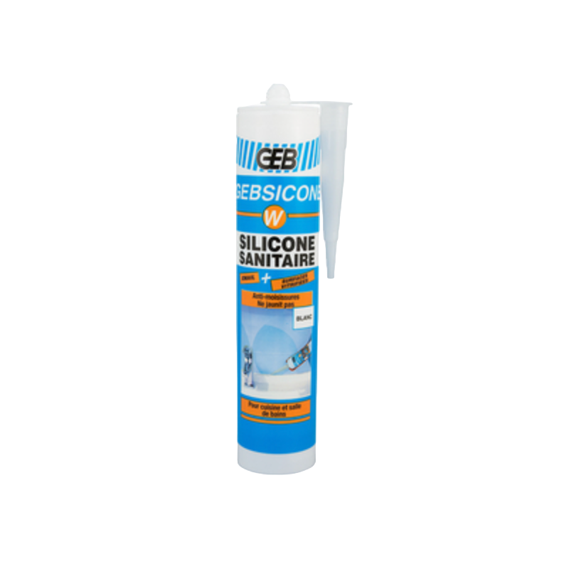 MASTIC SILICONE SANITAIRE GEB