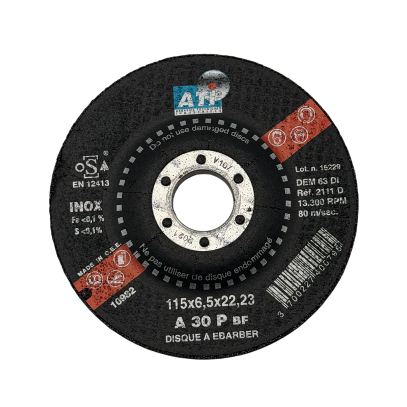 MEULE À ÉBARBER INOX